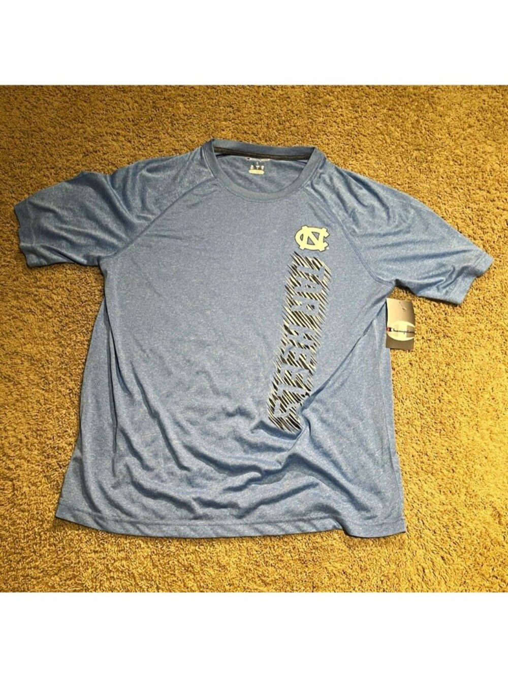 Champion North Carolina Tar Heels Blue Short Sleeve T-Shirt Shirt Size L
